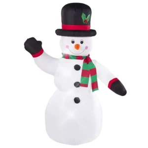 Plateau de rangement Bonhomme de neige LED gonflable 200 cm blanc RUKA