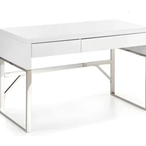 Plateau de rangement Bureau design rectangulaire blanc laqué Albin