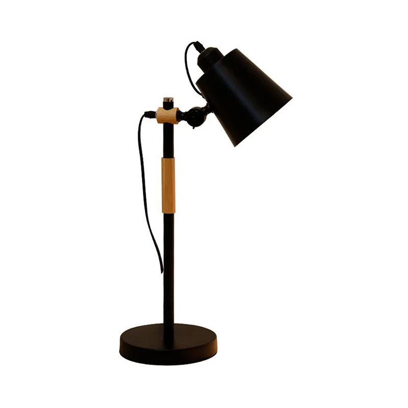 Plateau de rangement Lampe de bureau rotative en métal, salle d'étude, 1 tête, lampe de lecture de Style Macaron