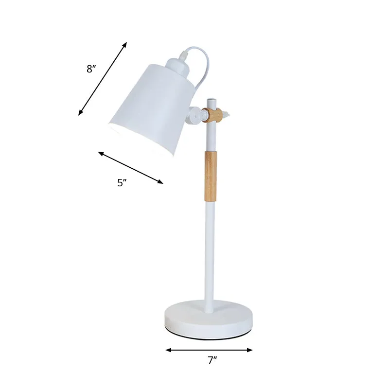 Plateau de rangement Lampe de bureau rotative en métal, salle d'étude, 1 tête, lampe de lecture de Style Macaron