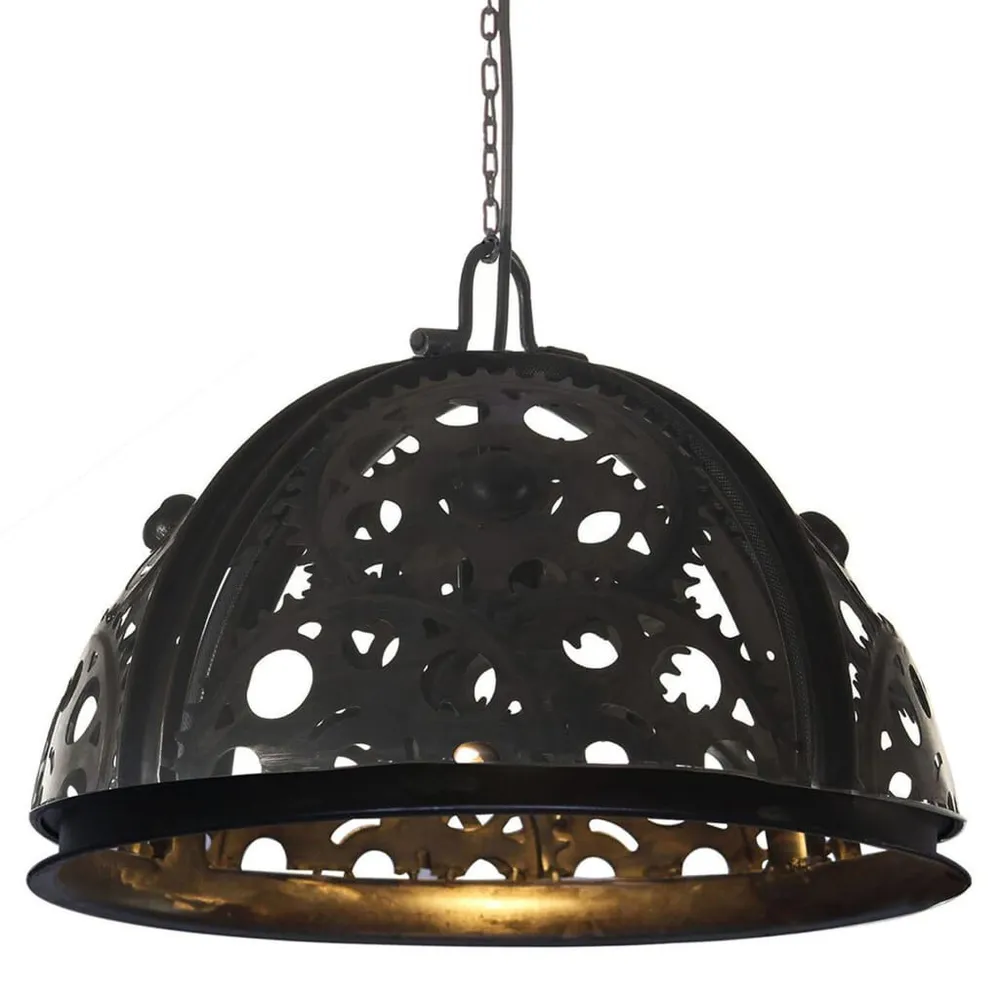 Plateau de rangement Plafonnier industriel en forme de roue dentée 45 cm E27