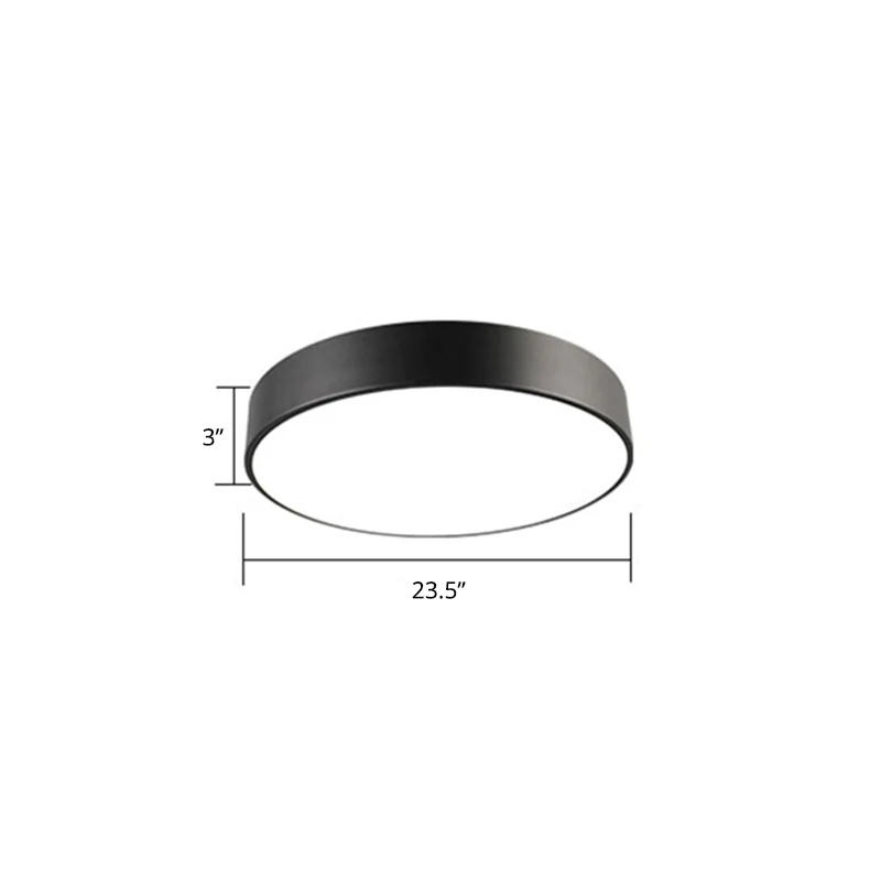 Plateau de rangement Runde Unterputz-Deckenleuchte, einfache Büro-LED-Unterputzleuchte aus Metall mit Acryldiffusor