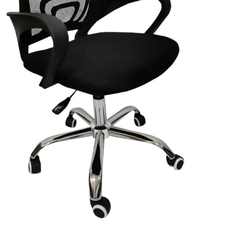 Poltrona da ufficio nero ergonomica regolabile altezza cm 53x56x92 design moderno