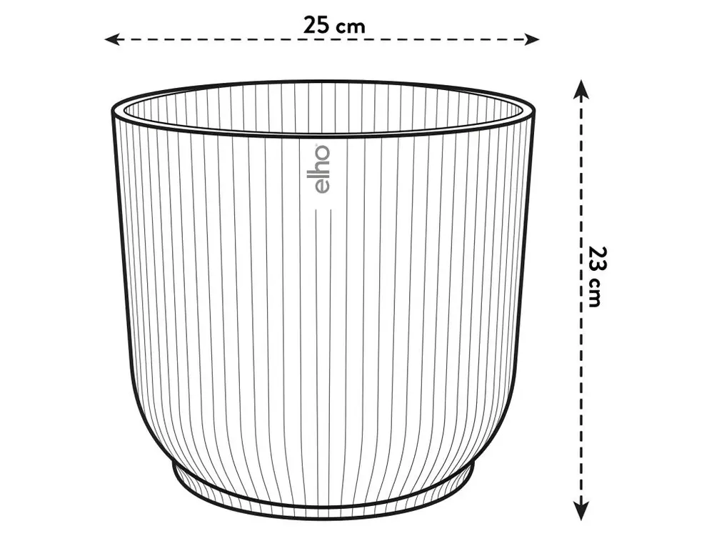 Pot De Fleurs Rond VIBES - Plastique - Ø25 - Blanc pour une organisation optimale