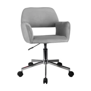 Professionnel Haute Qualité Fauteuil pivotant à roulettes velour AKORD FD22 Gris