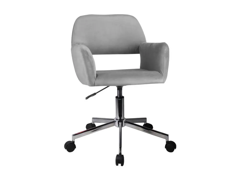 Professionnel Haute Qualité Fauteuil pivotant à roulettes velour AKORD FD22 Gris
