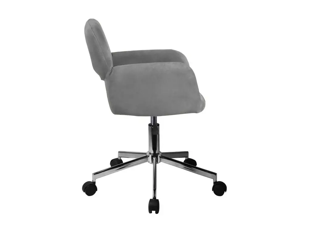 Professionnel Haute Qualité Fauteuil pivotant à roulettes velour AKORD FD22 Gris