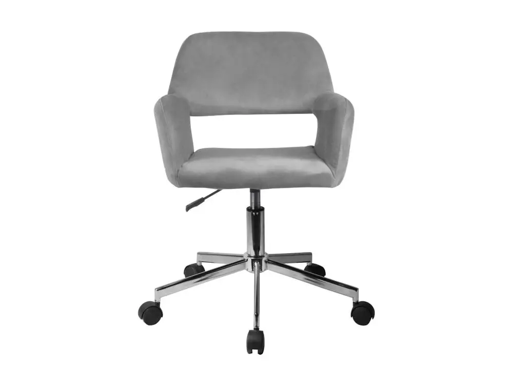 Professionnel Haute Qualité Fauteuil pivotant à roulettes velour AKORD FD22 Gris