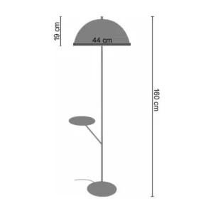 Professionnel Haute Qualité FLORAL - Lampadaire étagère métal blanc