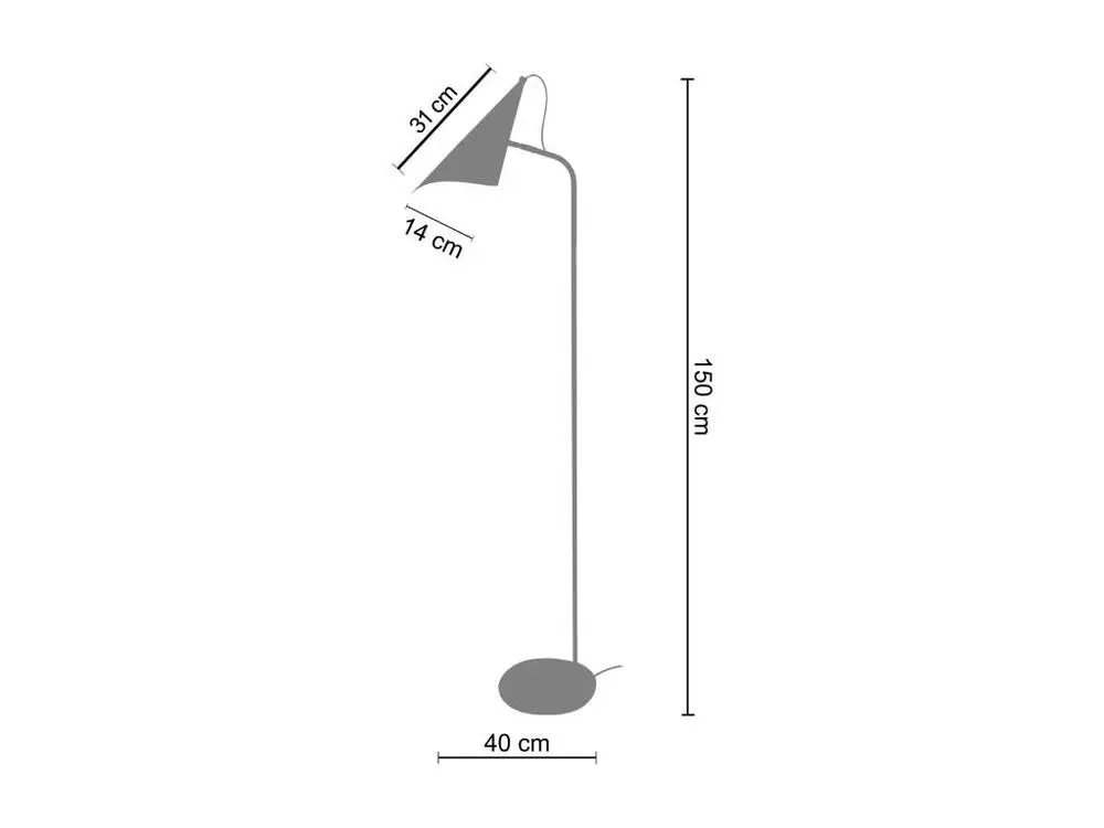 Professionnel Haute Qualité Lampadaire articulé, métal aluminium 150 cm.