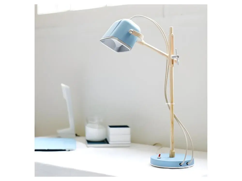 Professionnel Haute Qualité Lampe Mob bleue Bois Swabdesign