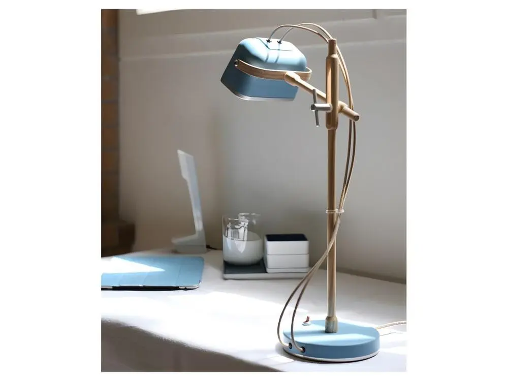 Professionnel Haute Qualité Lampe Mob bleue Bois Swabdesign