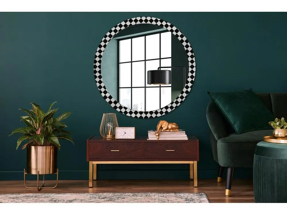 Professionnel Haute Qualité Miroir rond décoratif - Bureau d'échecs - 100 cm