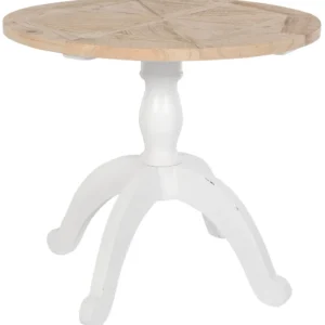 Professionnel Haute Qualité Table de salle à manger plateau rond Ø 90 cm en bois nature / blanc 10_0009222