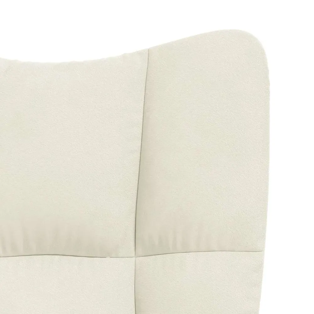 Protection de bord Fauteuil lounge chaise de canapé bureau sur roulettes design récent en velours crème DEC026636
