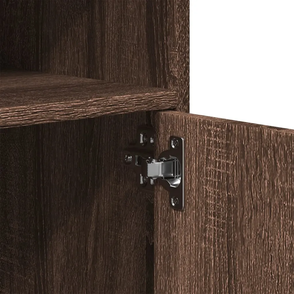 Protection de bord Meuble de bureau sur roulettes meuble d'appoint 60 x 48 x 81 cm bois d'ingénierie marron DEC024493