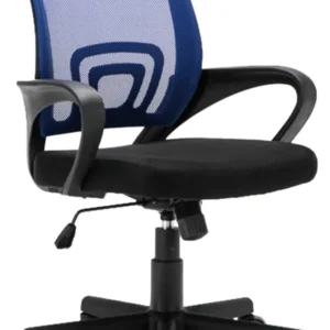 Équipement de Bureau Ergonomique Fauteuil de bureau sur roulettes hauteur réglable en maille de filet de polyamide bleu 10...