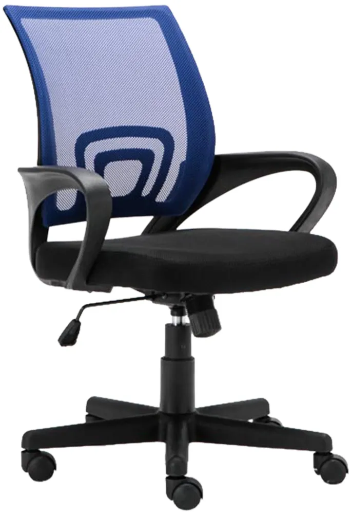 Équipement de Bureau Ergonomique Fauteuil de bureau sur roulettes hauteur réglable en maille de filet de polyamide bleu 10...