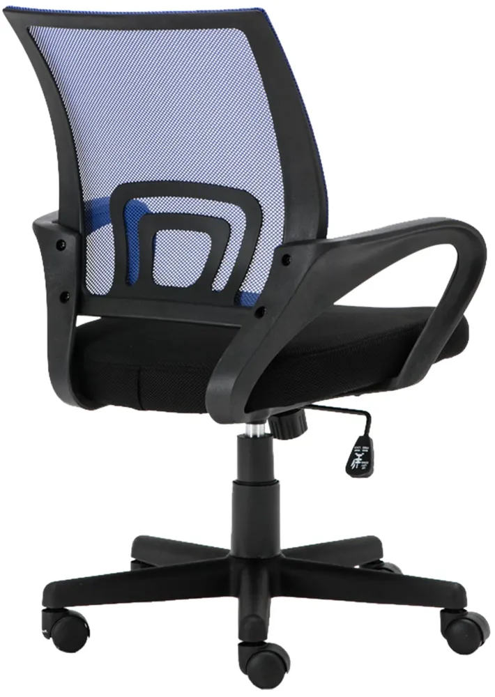 Équipement de Bureau Ergonomique Fauteuil de bureau sur roulettes hauteur réglable en maille de filet de polyamide bleu 10...