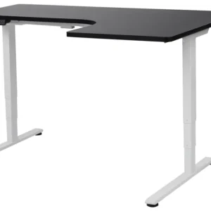 Équipement de Bureau Ergonomique Verstelbaar bureau Elektrisch Rechterzijde Zwart DESTINES