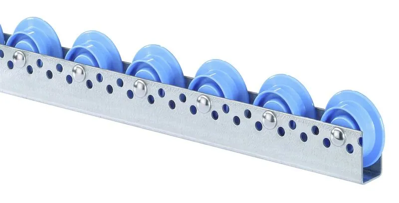 Rail à roulettes BS avec roulettes à bride en plastique diamètre 48/66 mm pas 75 mm 422 000 commander à bas prix