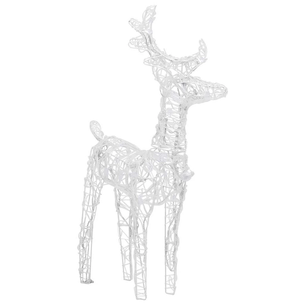 Rennes de noël 2 pcs 80 led bleu acrylique avec Garantie 2 Ans