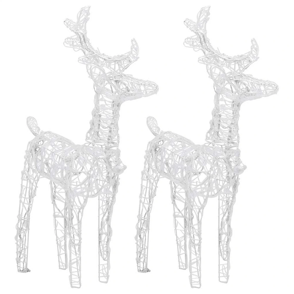 Rennes de noël 2 pcs 80 led bleu acrylique avec Garantie 2 Ans