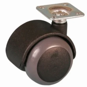 Roulette de meuble antidérapante à platine pivotante - Charge admissible 25kg. Ø50mm - CIME compatible avec la plupart des...