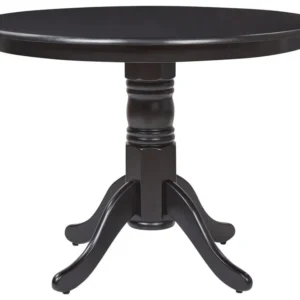 Round Dining Table ⌀ 100 cm Noir jais AKRON