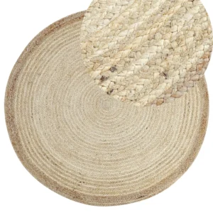 Round Jute Area Rug ⌀ 120 cm Light Sable MENEMEN