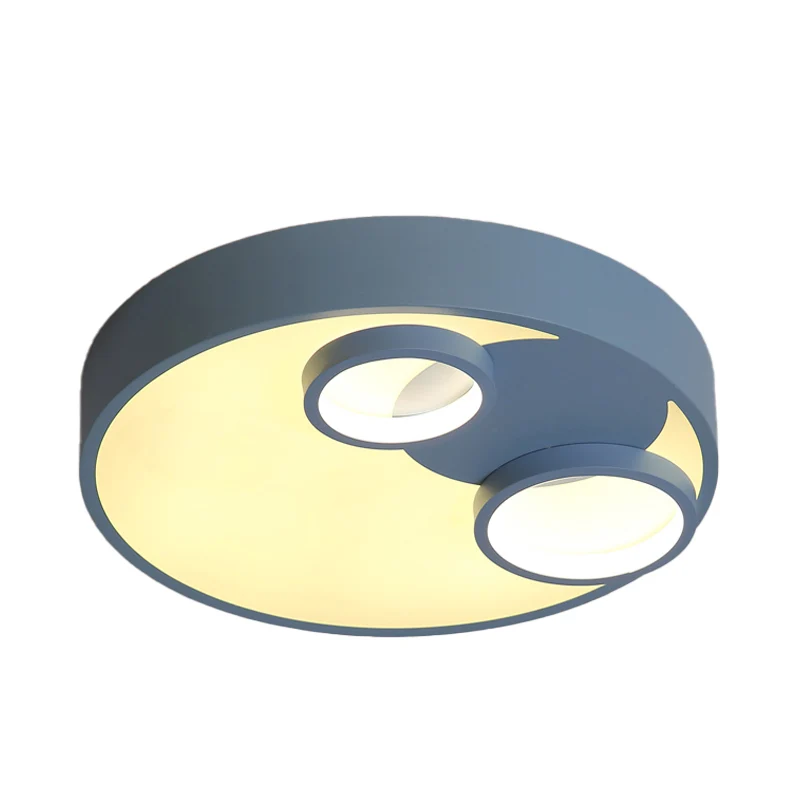 Runde Einbauleuchte aus Metall mit Acryldiffusor, nordische LED-Einbauleuchte für Kinder pour une organisation optimale
