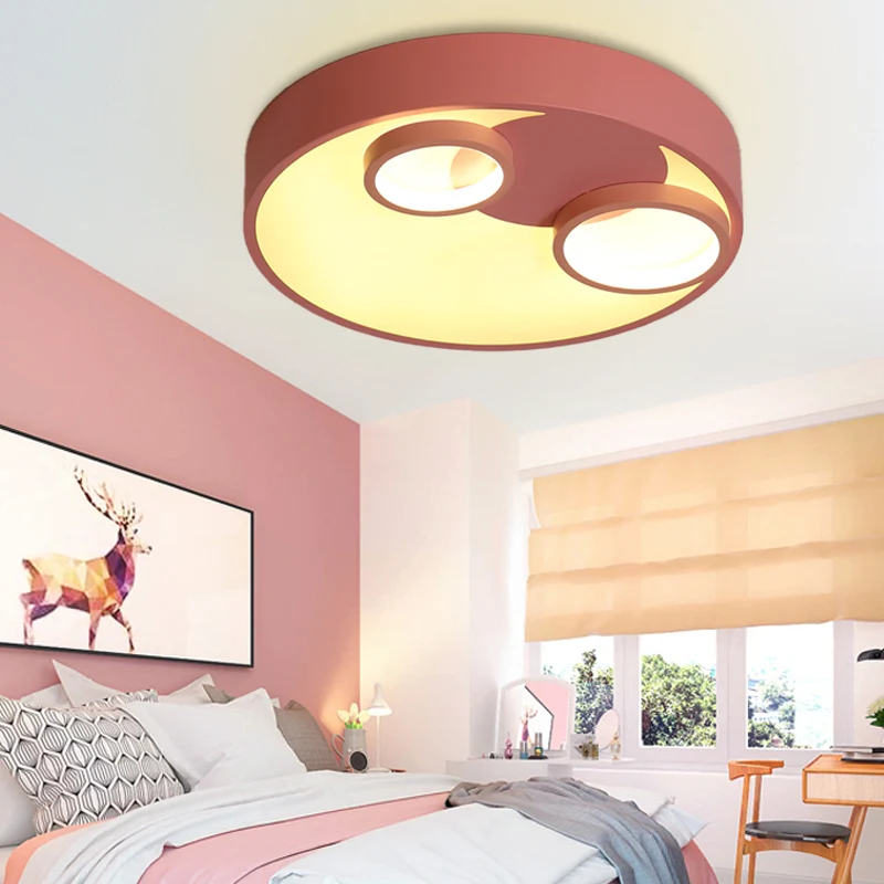 Runde Einbauleuchte aus Metall mit Acryldiffusor, nordische LED-Einbauleuchte für Kinder pour une organisation optimale