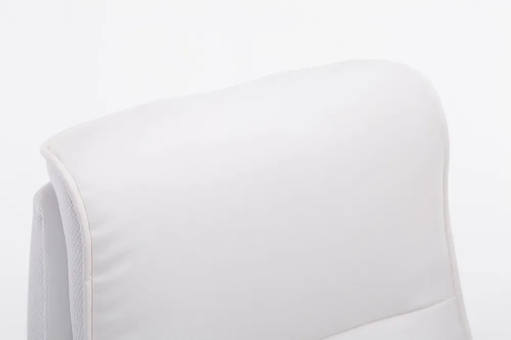 Support réglable pour Fauteuil de bureau sur roulettes confortable hauteur réglable en VINYLE blanc et plastique 10_0002407