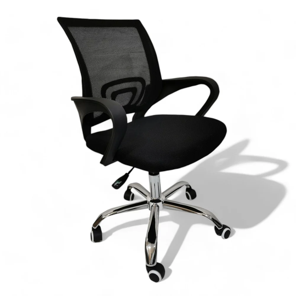 Support réglable pour Poltrona da ufficio nero ergonomica regolabile altezza cm 53x56x92 design moderno