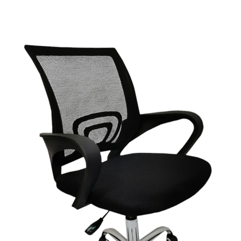 Support réglable pour Poltrona da ufficio nero ergonomica regolabile altezza cm 53x56x92 design moderno