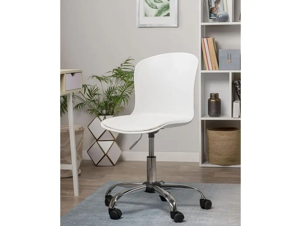 Système de suspension Chaise à roulettes en polypropylène blanc VAMO