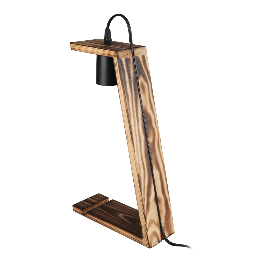 Système de suspension Lampe de bureau en bois massif 39 cm E27 noir / naturel 03_0007366