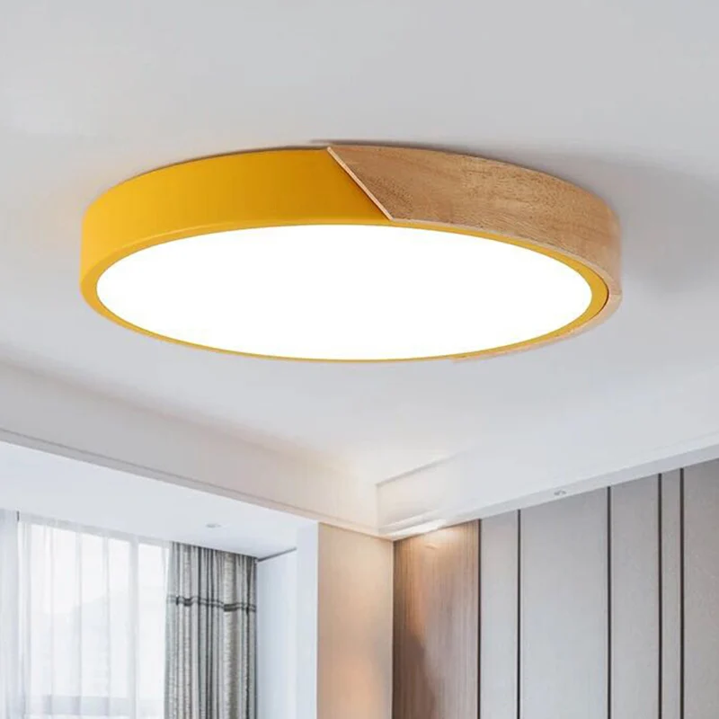 Système de suspension Luminaires encastrés ronds plafonniers acryliques contemporains pour chambre à coucher