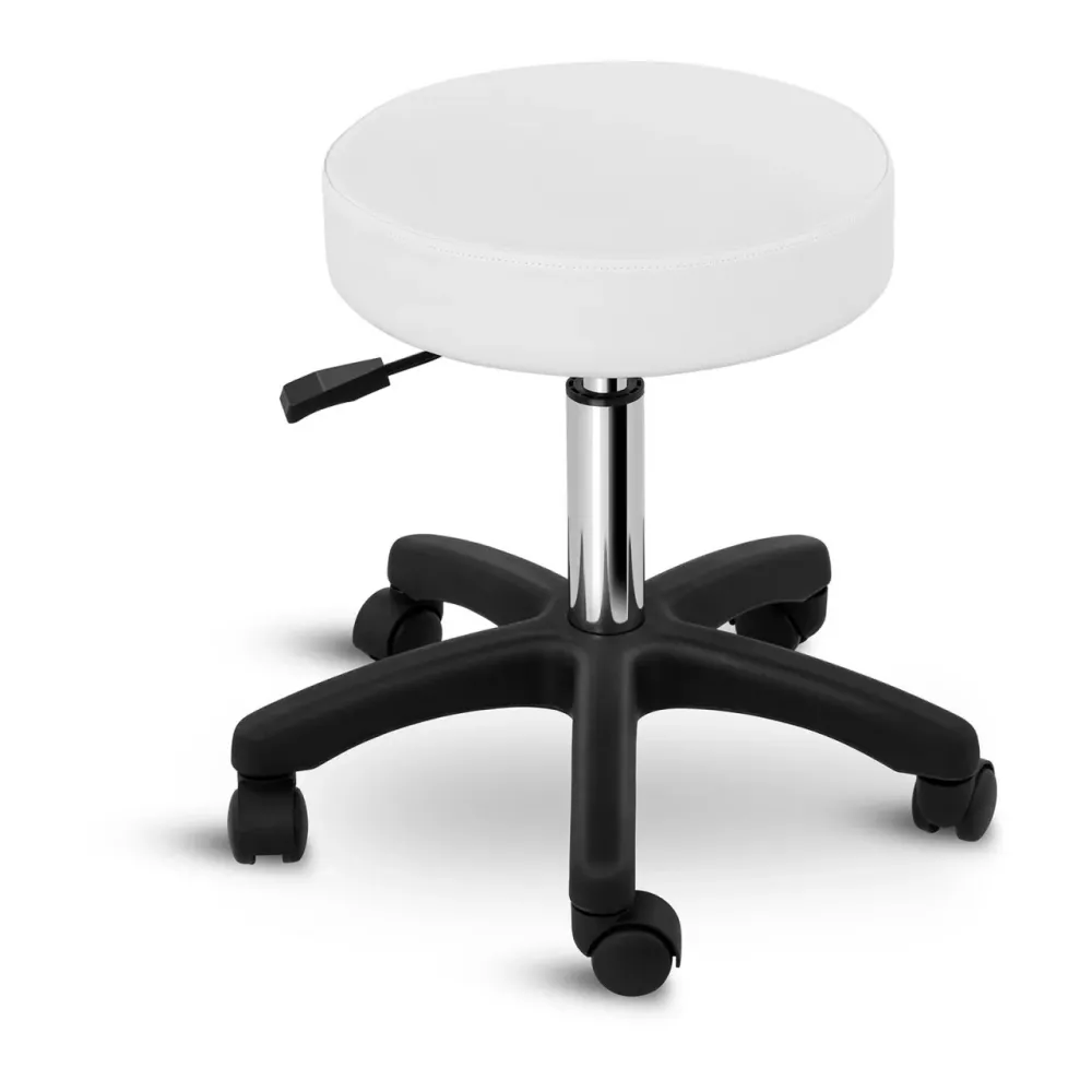 Système de suspension Tabouret chaise siège de bureau à roulette blanc 14_0003759