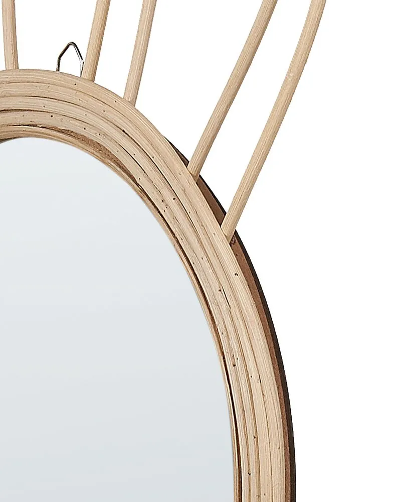 Système de suspension Wandspiegel GOLONG Rotan Natuurlijk