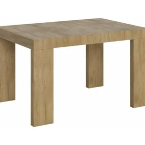 Table rectangulaire extensible 130 à 234cm bois manifeste Ribo-Pied et support sur roulettes pour bureau à hauteur variable