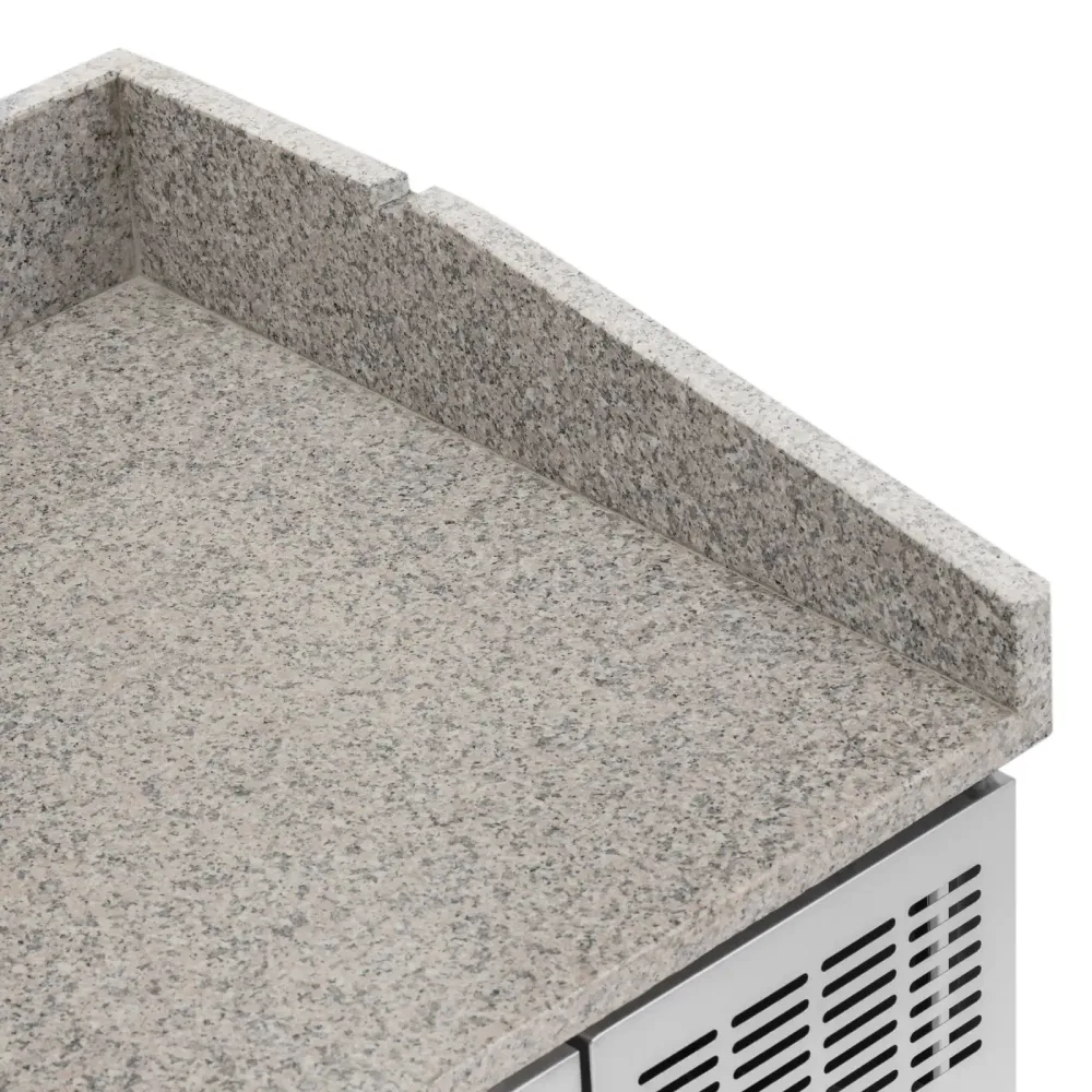Table réfrigérée professionnel sur roulettes 390 litres 2 compartiments 155 x 80 cm classe B inox acier inoxydable 14_0010...