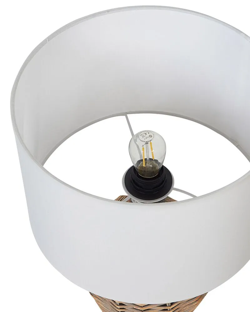 Tafellamp rotan licht FURELOS avec compartiments intégrés