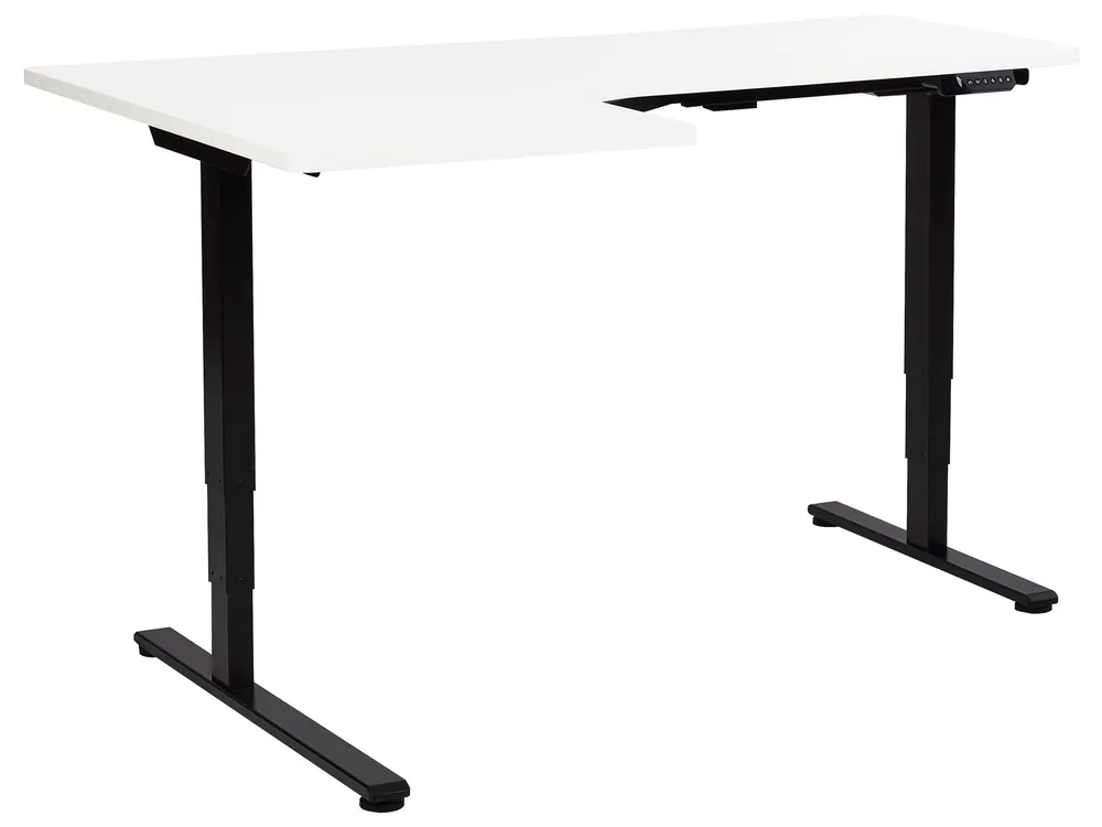 Verstelbaar bureau Elektrisch Linkerzijde Wit DESTINES en tissu respirant