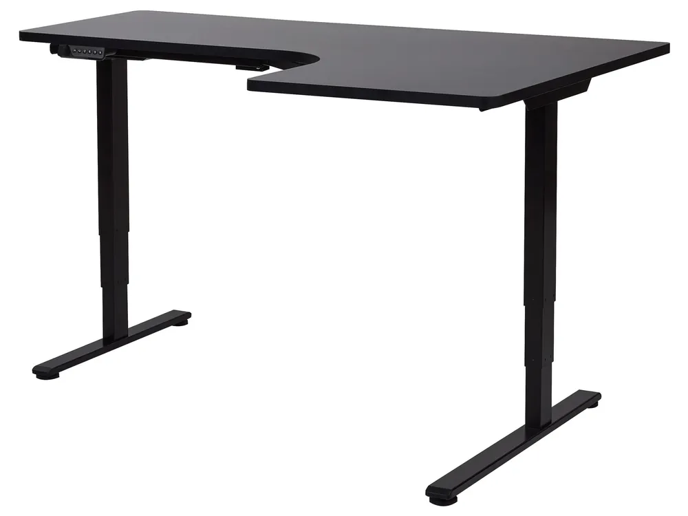 Verstelbaar bureau Elektrisch Rechterzijde Zwart DESTINES compatible avec la plupart des bureaux