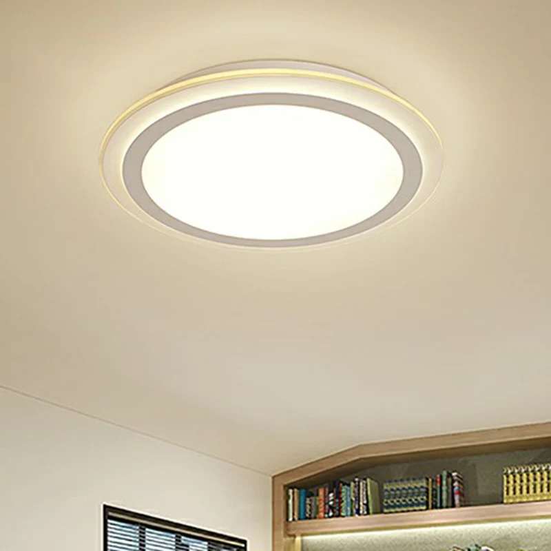 Weiße Scheiben-Unterputzleuchte, nordische Acryl-Oberflächen-LED-Deckenleuchte für Büro - Conforme aux Normes de Sécurité