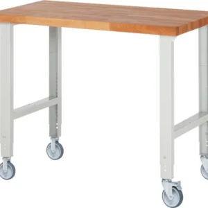 Etabli mobile RAU (réglable en hauteur) 7000-1 1250x700x950-1000mm 2 roulettes fixes et roulettes pivotantes chacune 05-70...