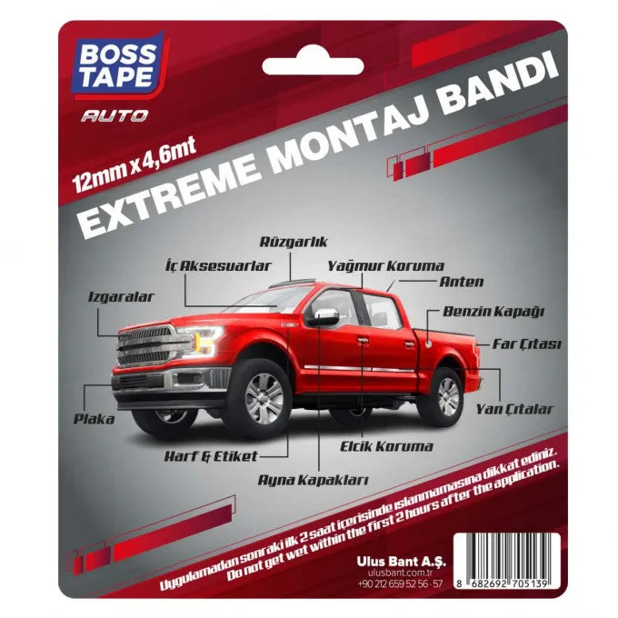 Ruban Adhésif BOSS TAPE Véhicule 12mmx4,6m – Conditions Extrêmes