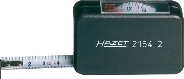 Ruban à mesurer Hazet pour mesures intérieures et extérieures norme Euro classe II 2 m boîtier en plastique ABS stable 76...