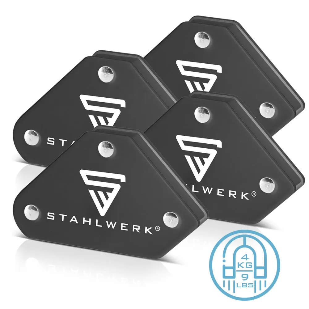 Steelworks 4 Angle de soudage de l'aimant de set 4 kg | 9 lb aimant de soudage pratique | Angle magnétique | Positionneurs...